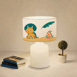Lampada da Comodino 'Macclesfield' per Cameretta Lampada da Tavolo con Paralume Cilindrico in Tessuto Lampada per Bambini con Vari Motivi - lux.pro 