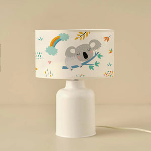 Lampada da Comodino 'Macclesfield' per Cameretta Lampada da Tavolo con Paralume Cilindrico in Tessuto Lampada per Bambini con Vari Motivi - lux.pro 