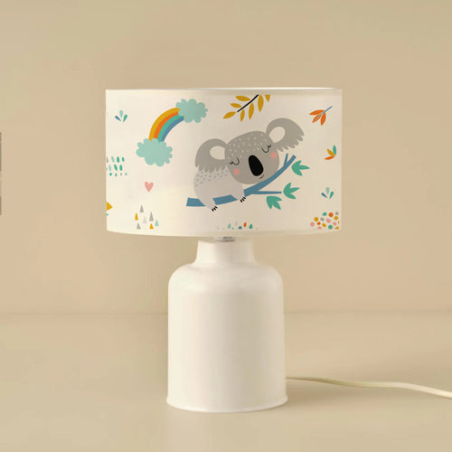 Lampada da Comodino 'Macclesfield' per Cameretta Lampada da Tavolo con Paralume Cilindrico in Tessuto Lampada per Bambini con Vari Motivi - lux.pro 
