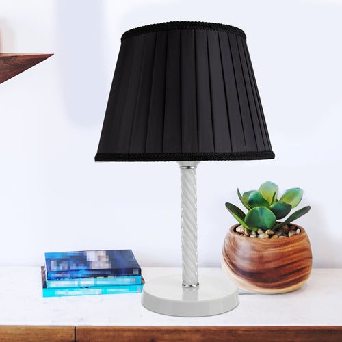 Lampada da tavolo Kilbride E27 metallo vetro tessuto in diversi colori [lux.pro] - premiumXL