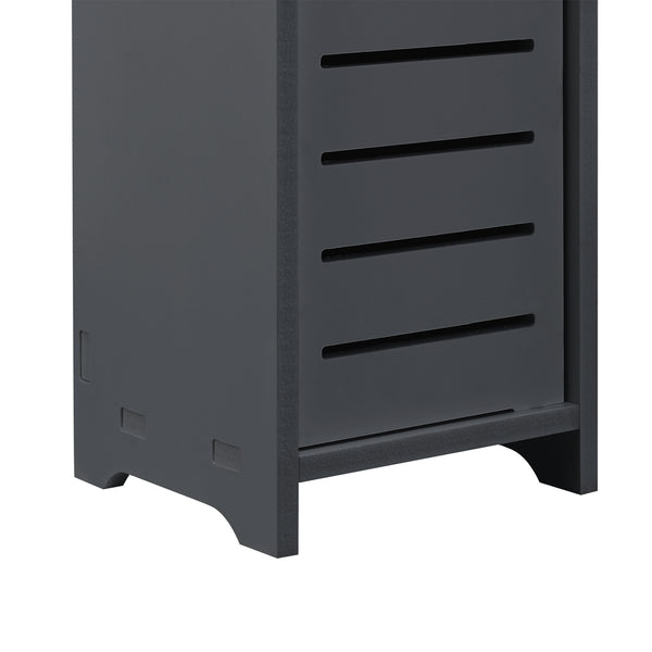 Mobiletto Contenitore Leoben da Bagno con Scomparto Porta Carta Igiencia 80 x 15 x 15 cm - Vari Colori [en.casa]
