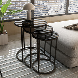 Tavolino da salotto Kyyjärvi set da 3 pezzi vari colori [en.casa]