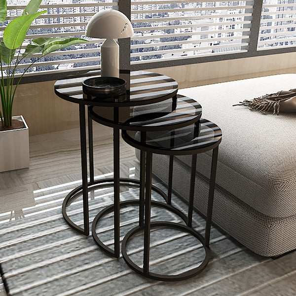 Tavolino da salotto Kyyjärvi set da 3 pezzi vari colori [en.casa]