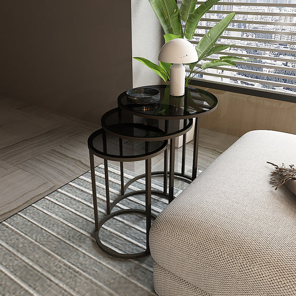 Tavolino da salotto Kyyjärvi set da 3 pezzi vari colori [en.casa]