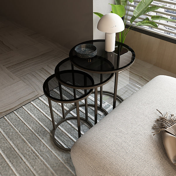 Tavolino da salotto Kyyjärvi set da 3 pezzi vari colori [en.casa]