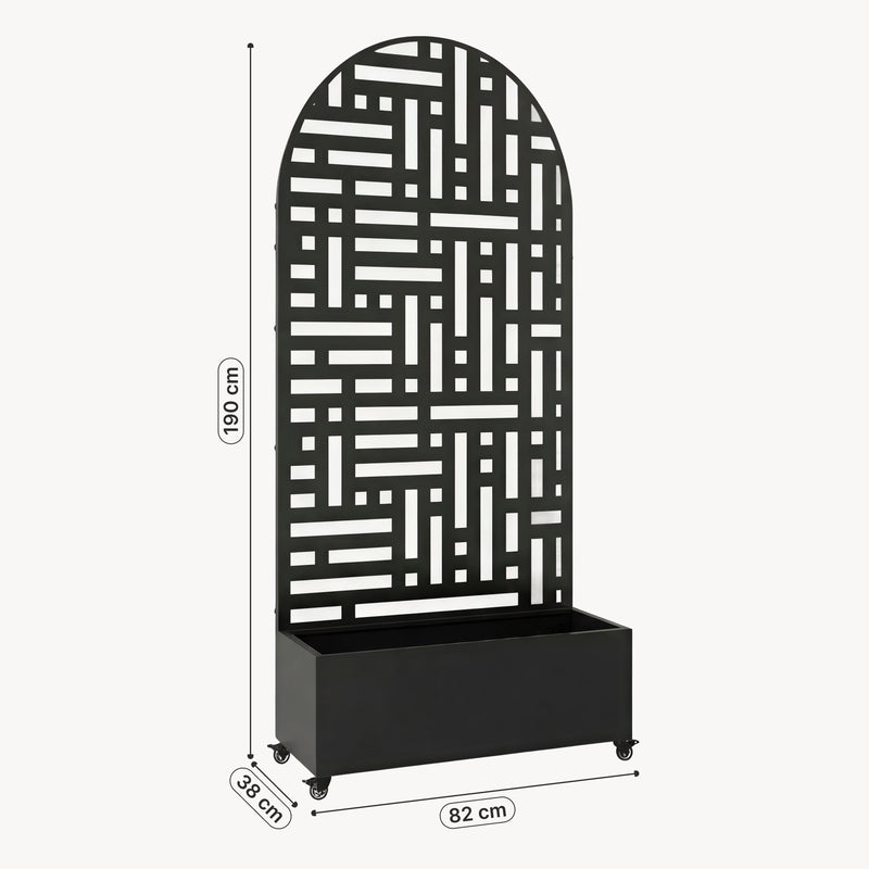 Schizzo in scala Fioriera con Spalliera Arcuata Bernalda in Acciaio casa.pro
