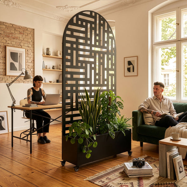 Parete divisoria Bernalda con fioriera a forma di arco [casa.pro]