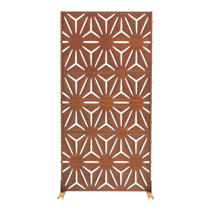 Pannello Divisorio Kilsturd in Acciaio Corten a Motivo Decorativo - Marrone Ossidato casa.pro