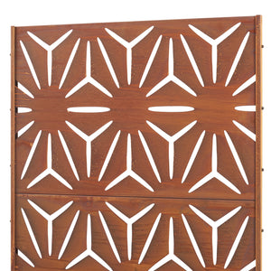 Pannello Divisorio Kilsturd in Acciaio Corten a Motivo Decorativo - Marrone Ossidato casa.pro
