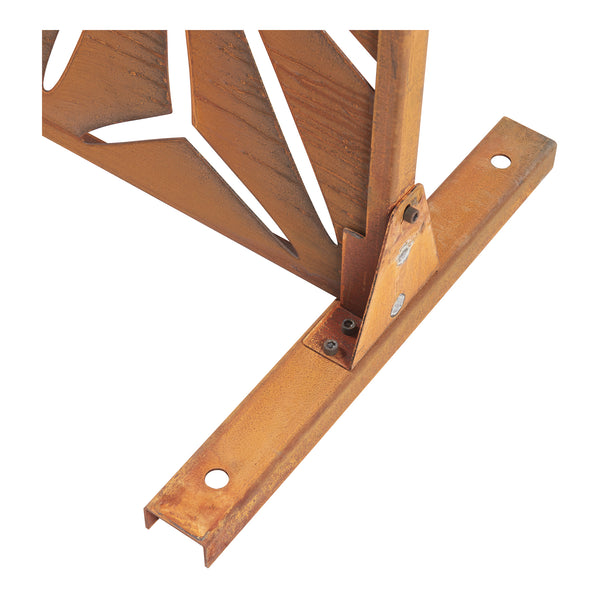 Pannello Divisorio Kilsturd in Acciaio Corten a Motivo Decorativo - Marrone Ossidato casa.pro