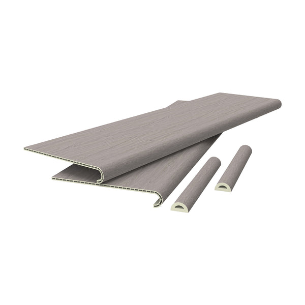 Set di Profili Bunschoten Coprigradini Arrotondati in PVC 120 x 32 x 4,6 cm NEU.HOLZ
