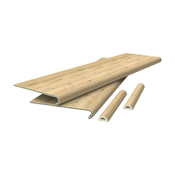 Set di Profili Bunschoten Coprigradini Arrotondati in PVC 120 x 32 x 4,6 cm NEU.HOLZ
