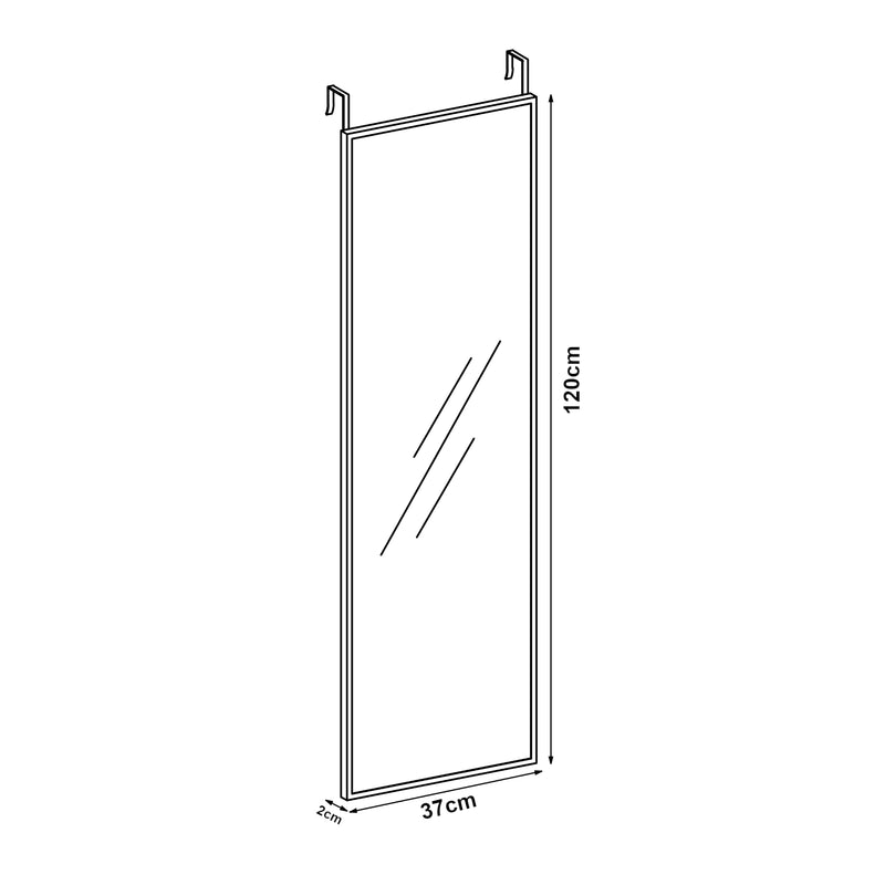 Schizzo in scala Specchio da Porta Lesina 120 x 37 cm [en.casa] 