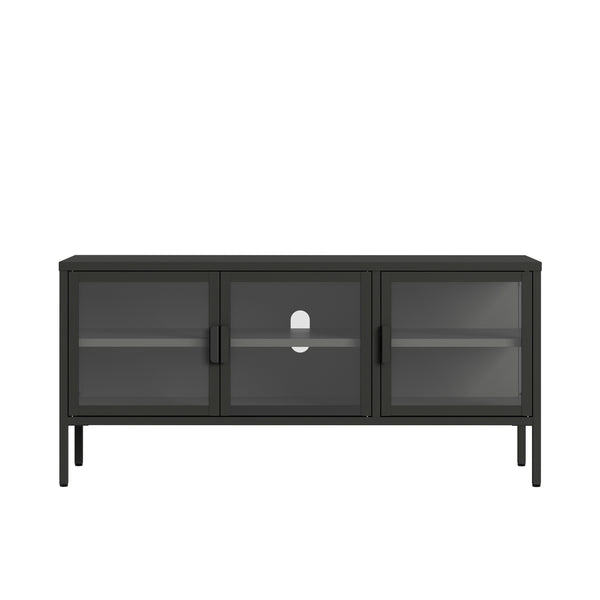 Armadietto con Vetrina Borshavisa Credenza con Ante in Vetro [en.casa] 