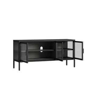 Armadietto con Vetrina Borshavisa Credenza con Ante in Vetro [en.casa] 