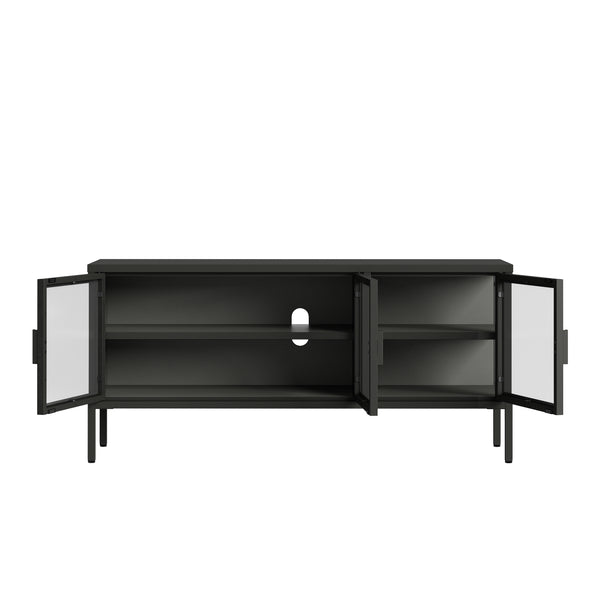 Armadietto con Vetrina Borshavisa Credenza con Ante in Vetro [en.casa] 