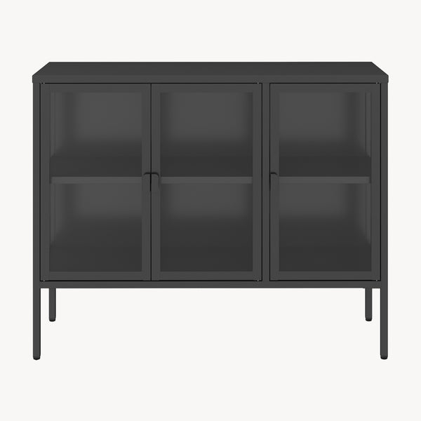 Armadietto con Vetrina Borshavisa Credenza con Ante in Vetro [en.casa] 