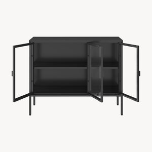 Armadietto con Vetrina Borshavisa Credenza con Ante in Vetro [en.casa] 