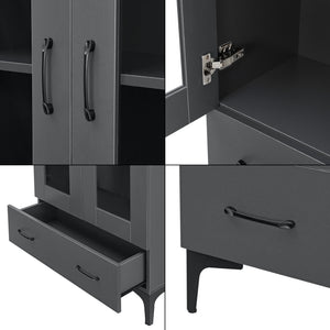 Armadio a Vetrata Søndersø Credenza con Vetrina - Vari Colori [en.casa] 