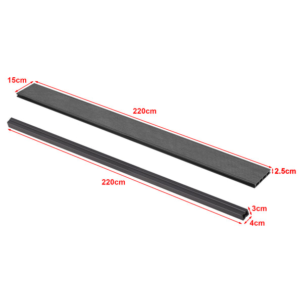 Set completo di tavole WPC Deilingen in vari colori e dimensioni [neu.holz]