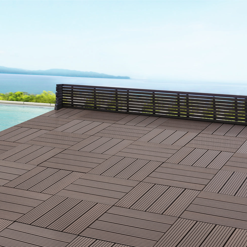 Piastrelle WPC Schramberg set da 11 pezzi 1m² in diversi colori [en.casa] - premiumXL