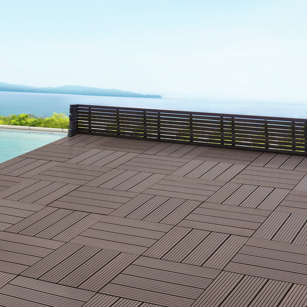 Piastrelle WPC Schramberg set da 11 pezzi 1m² in diversi colori [en.casa] - premiumXL