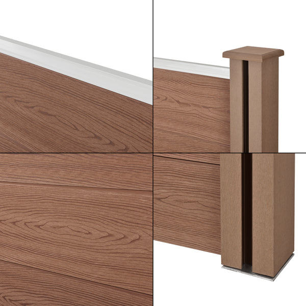 Recinzione da giardino Segovia WPC in diverse versioni [neu.holz]