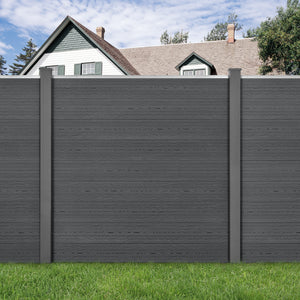 Recinzione da giardino Getafe WPC con palo vari colori nuovo. legno