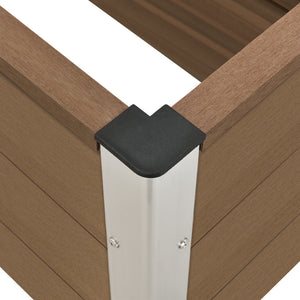 [neu.holz] Fioriera WPC Legno Composito 100 x 50 x 50 cm Portafiori