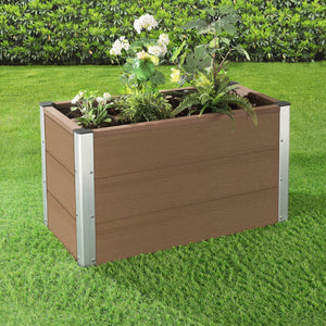 [neu.holz] Fioriera WPC Legno Composito 100 x 50 x 50 cm Portafiori