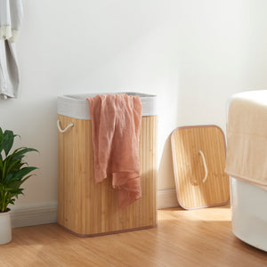 Cesto portabiancheria Salla in bambù in diversi colori e misure [en.casa] - premiumXL