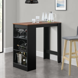 Banco bar Kouvola con 3 scomparti 110x50x103 cm in vari colori [en.casa]