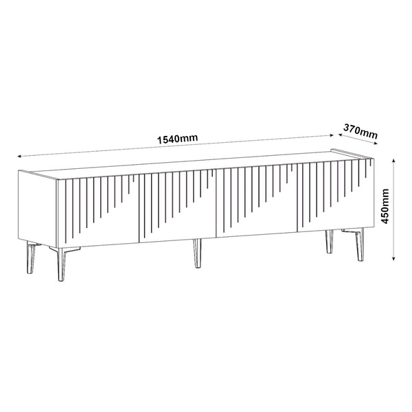 Tavolino TV Oppdal 154x37x45cm [en.casa]