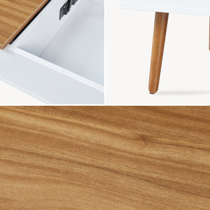 Tavolino da Salotto Flesen con Piano Sollevabile e Scomparti 92 x 52 x 41 cm [en.casa]