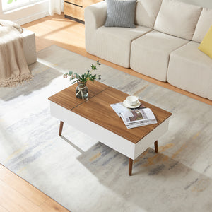 Tavolino da Salotto Flesen con Piano Sollevabile e Scomparti 92 x 52 x 41 cm [en.casa]