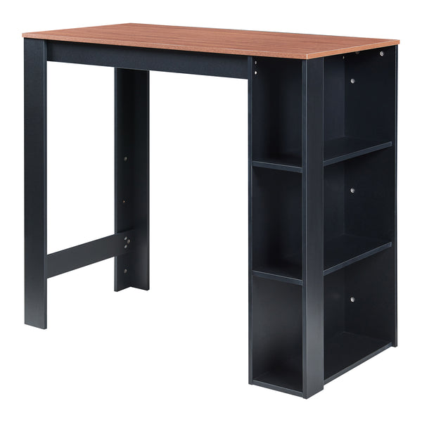 Tavolo Alto da Bar Danderyd Bancone con 3 Ripiani Laterali [en.casa]
