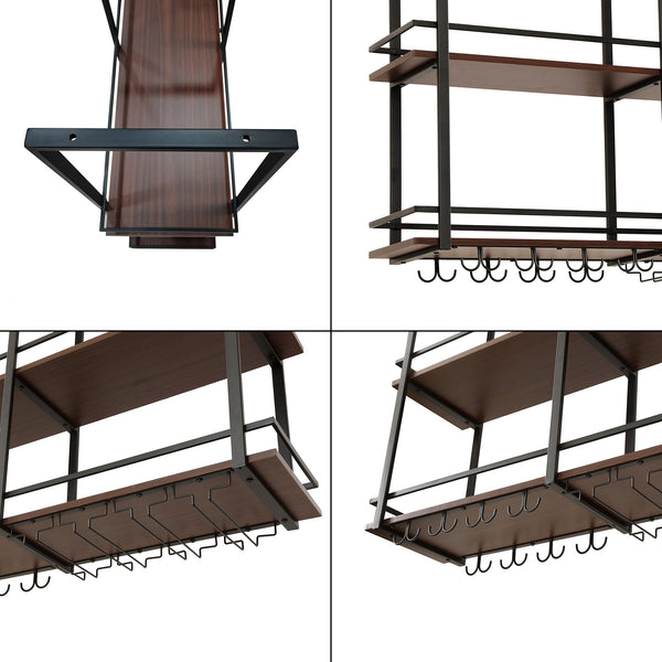 Portabottiglie Sospeso da Soffitto Hubro [en.casa]