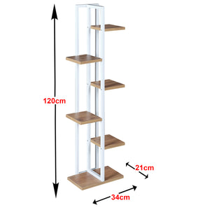 Scaffale per piante Tohmajärvi metallo 120x34x21cm in vari colori [en.casa]