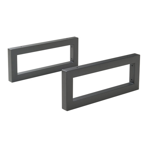 Mensola da parete set da 2 Hawangen acciaio nero [en.casa]