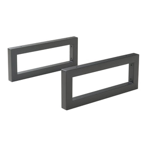 Set Hawangen di 2 Supporti per Mobili 'Fai da Te' Montaggio a Parete in Acciaio - Nero [en.casa]