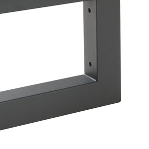 Mensola da parete set da 2 Hawangen acciaio nero [en.casa]