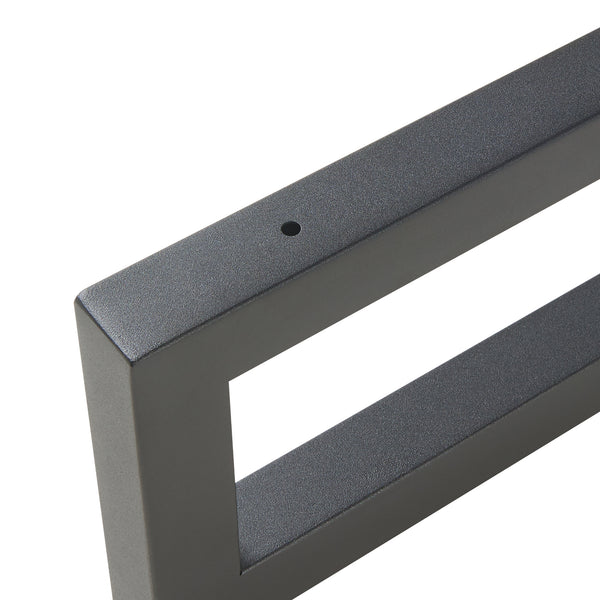 Set Hawangen di 2 Supporti per Mobili 'Fai da Te' Montaggio a Parete in Acciaio - Nero [en.casa]
