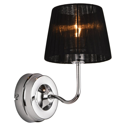[lux.pro] Lampada da parete moderna in metallo, tessuto - paralume circa 11,5 cm (sopra) - 15 cm (sotto)