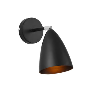 [lux.pro] Lampada da Parete 22 x 12 cm E14 Paralume in Metallo con Movimento in Verticale, Lampada  da Muro - Nero