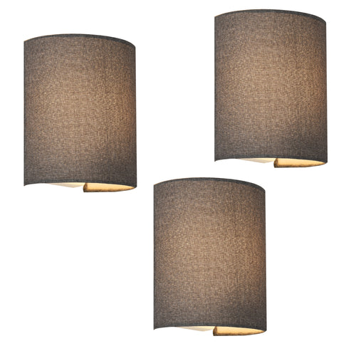 Applique da parete Bruxelles grigia set da 2 / 3 pezzi [lux.pro] - premiumXL