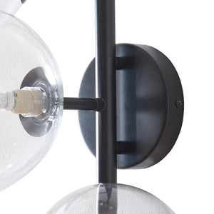 Lampada da Parete Makkor con 5 Paralumi Sferici in Vetro - Vari Colori lux.pro