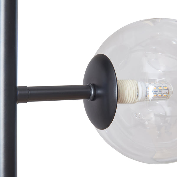 Lampada da Parete Makkor con 5 Paralumi Sferici in Vetro - Vari Colori lux.pro