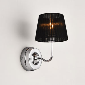 [lux.pro] Lampada da parete moderna in metallo, tessuto - paralume circa 11,5 cm (sopra) - 15 cm (sotto)