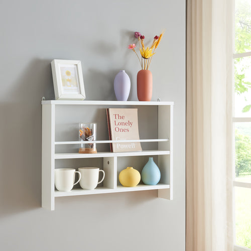 Mensola da parete Piteå 60x10,5x45cm bianco [en.casa] - premiumXL