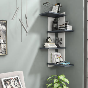 Mensola da parete Hasvik 39,5x39,5x90 cm [en.casa] - premiumXL